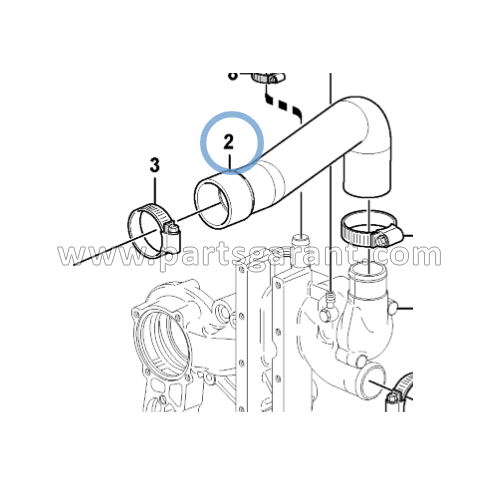 Upper radiator pipe Volvo BL71