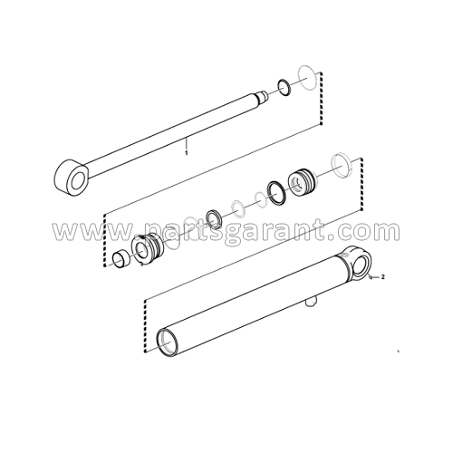 Front boom lift hydraulic cylinder Volvo BL61