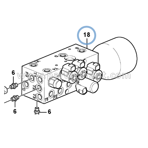 Front shovel control valve Volvo BL71