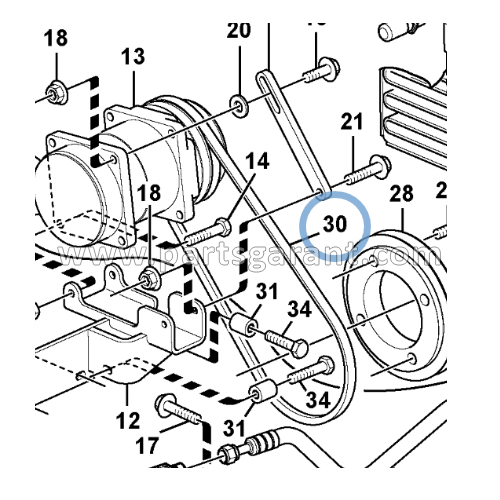 Volvo BL61 air conditioner belt