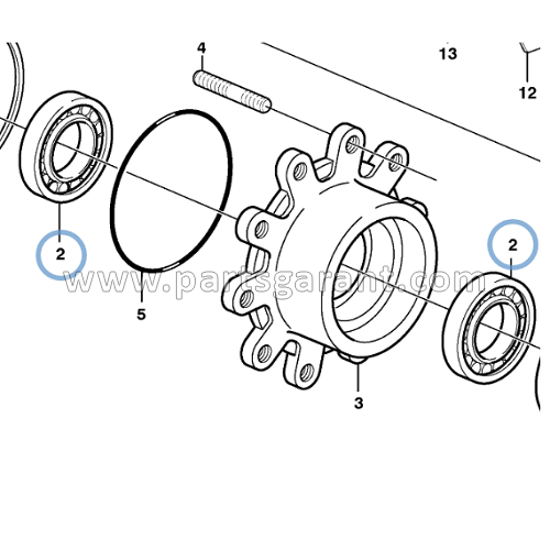 Volvo BL61 hub bearing