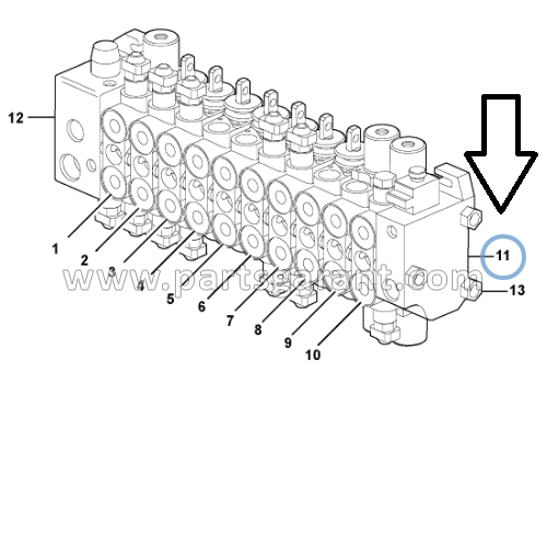 Volvo BL71 hydraulic release valve