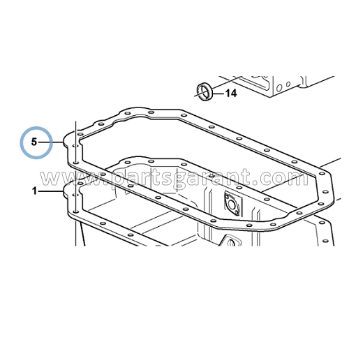 Volvo BL61 oil pan gasket