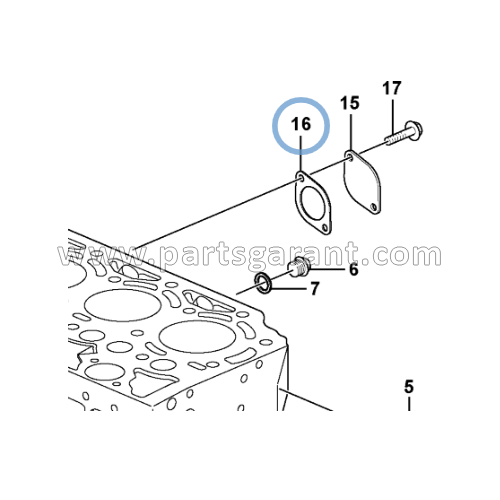 Volvo BL61 water manifold gasket