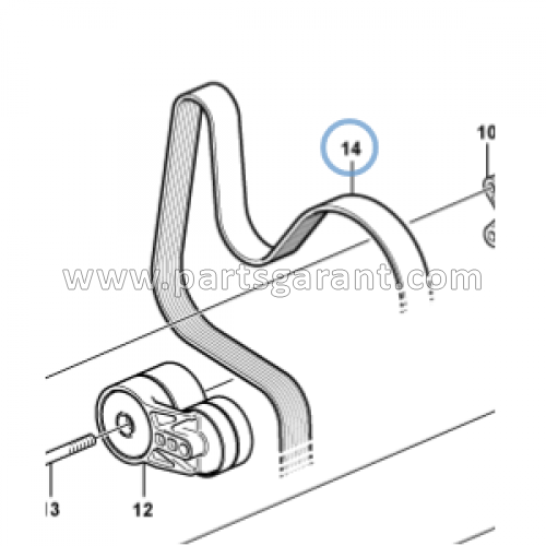 Volvo BL61 fan belt