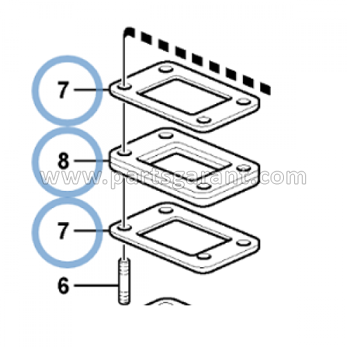 Exhaust manifold gasket - Volvo BL61 turbine