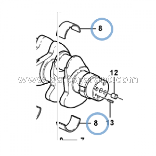 Volvo BL61 connecting rod bearings