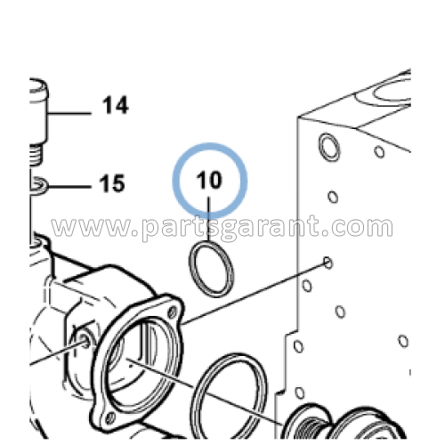 Volvo BL61 thermostat housing O-ring