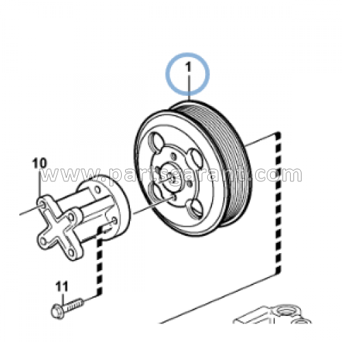 Fan pulley Volvo BL61