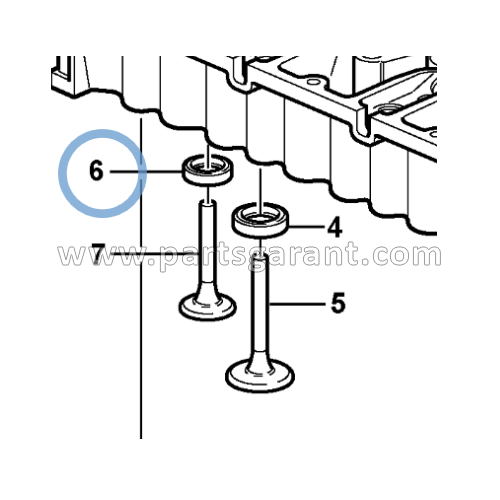 Volvo BL61 exhaust valve seat