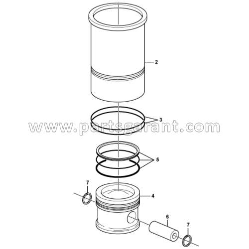 Set Sleeve + Piston + Rings Volvo BL61