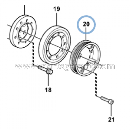 Volvo BL61 crankshaft pulley