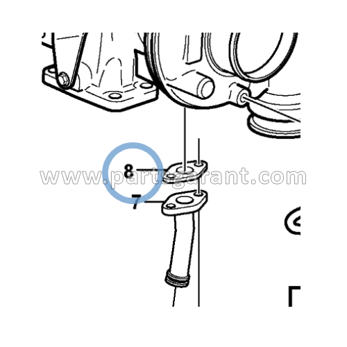 Volvo BL61 turbine tube gasket