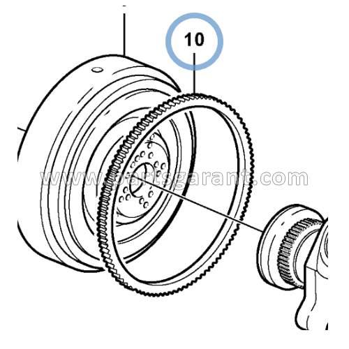 Volvo BL61 flywheel crown