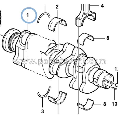 Volvo BL61 crankshaft