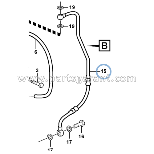 Volvo BL61 turbocharger oil pipe