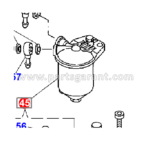 Coarse fuel filter assembly Komatsu WB93R2