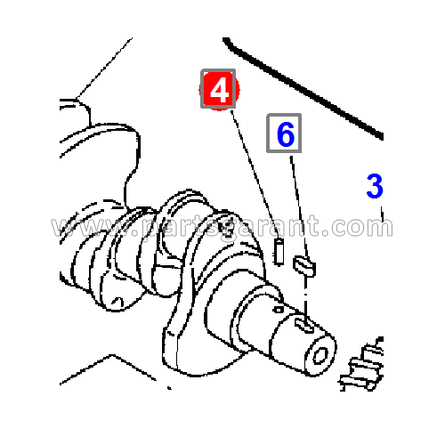 Camshaft key 2 Komatsu WB93R2