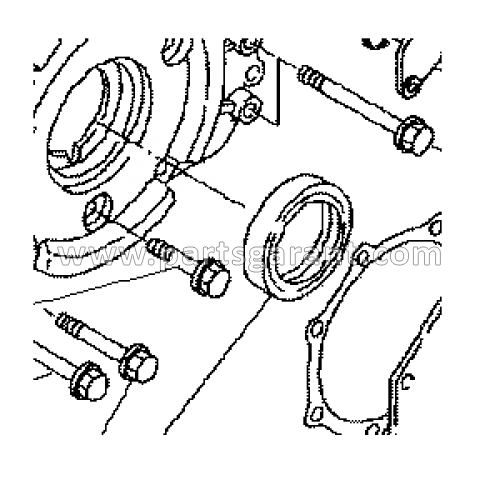 Front crankshaft oil seal Komatsu WB93R2