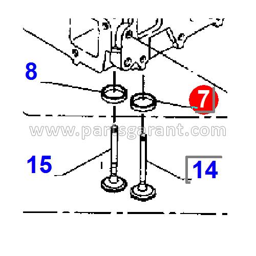 Intake valve seat Komatsu WB93R2