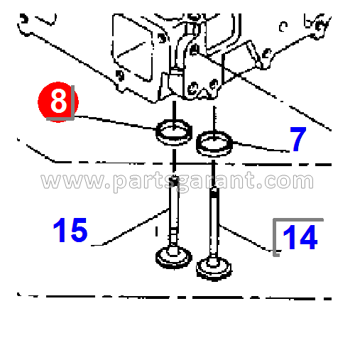 Exhaust valve seat Komatsu WB93R2