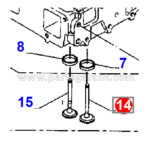 Intake valve Komatsu WB93R2