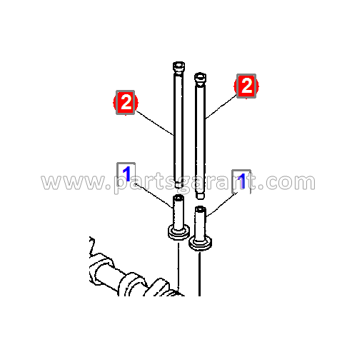 Komatsu WB93R2 valve lifter rod