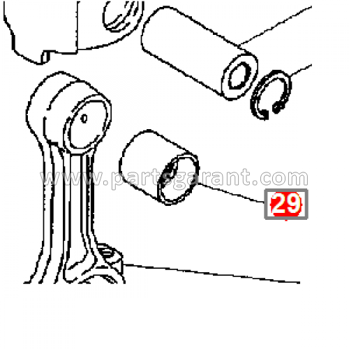 Komatsu WB93R2 connecting rod bushing