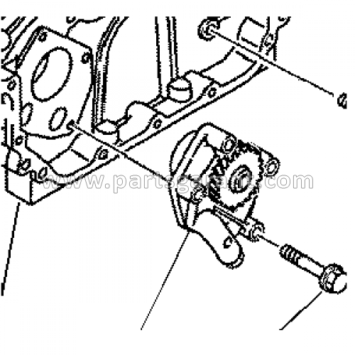 Komatsu WB93R2 engine oil pump