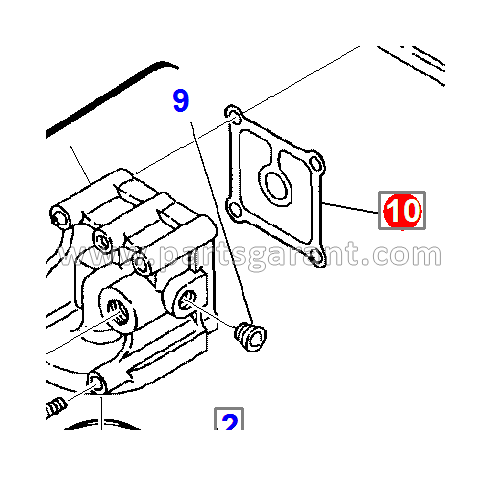 Oil filter holder gasket Komatsu WB93R2