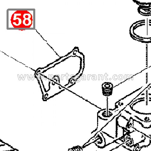 Komatsu WB93R2 thermostat housing gasket