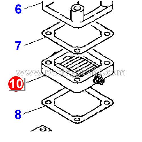 Intake manifold air heating Komatsu WB93R2