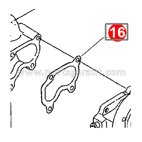 Turbine gasket to muffler Komatsu WB93R2