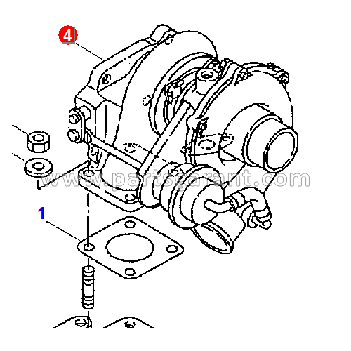 Turbocharger Komatsu WB93R2