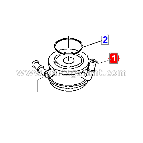 Engine oil cooler Komatsu WB93R2