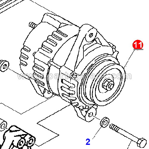 Alternator 80A Komatsu WB93R2