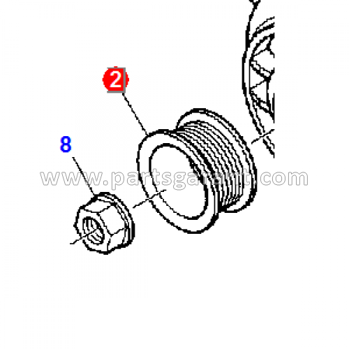 Alternator pulley Komatsu WB93R2