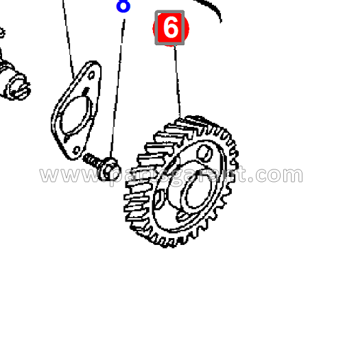 Camshaft gear 1 Komatsu WB93R2