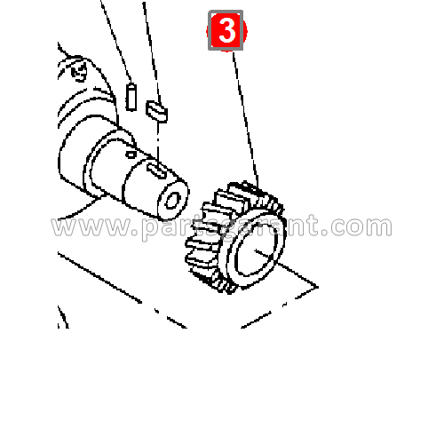 Camshaft gear 2 Komatsu WB93R2