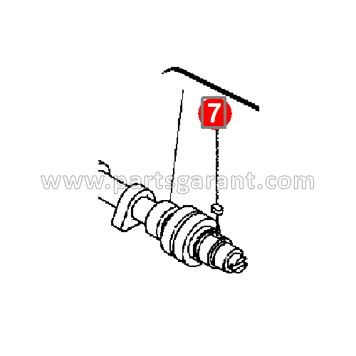 Camshaft key 1 Komatsu WB93R2