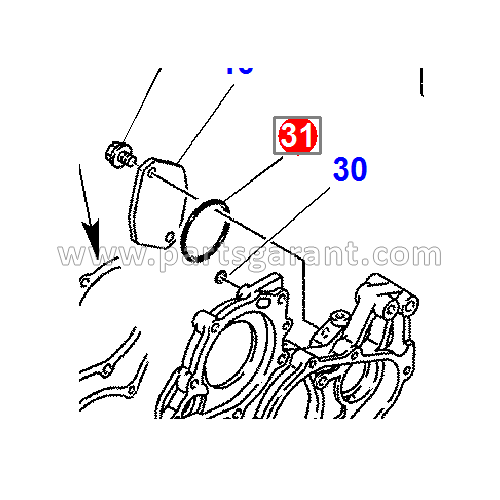 Komatsu WB93R2 Engine Cover O-Ring