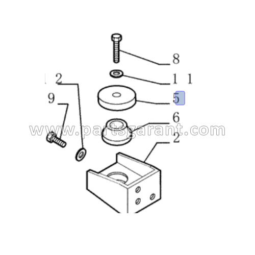 New Holland E215 engine mount cup