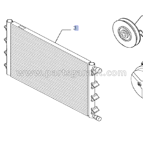 Air conditioner radiator New Holland E215