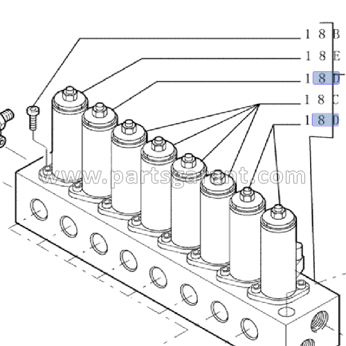 Solenoid valve New Holland E215