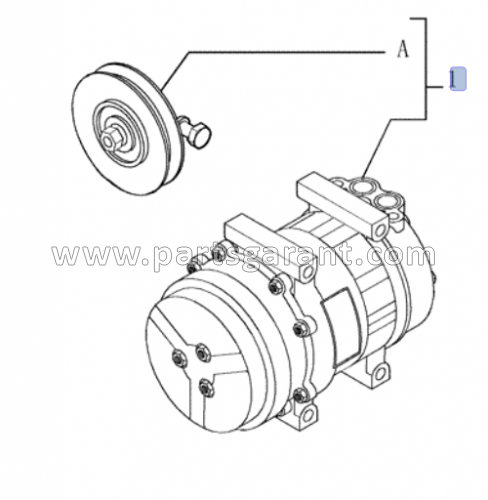 Air conditioning compressor New Holland E215