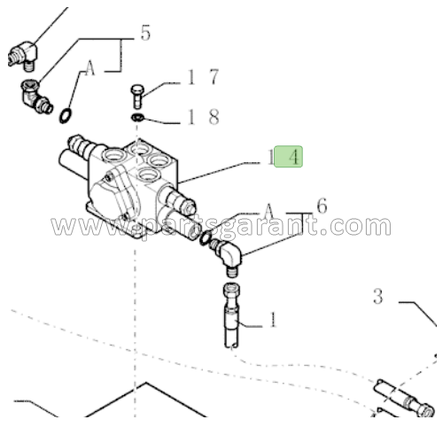 New Holland E215 control valve